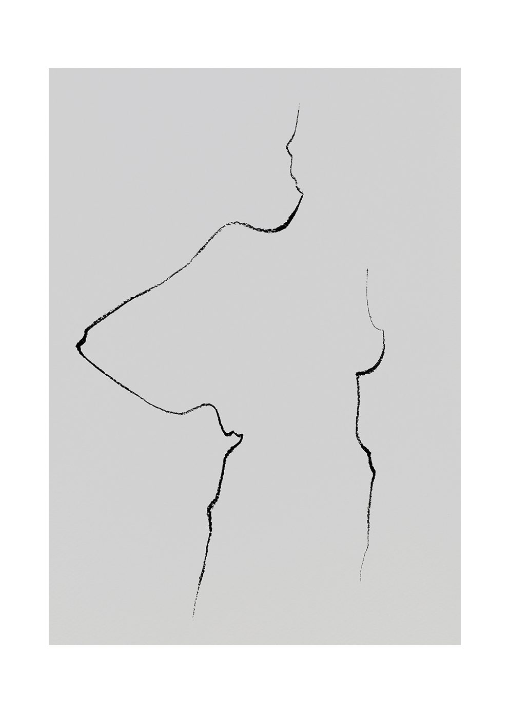 The Poster Club Art Prints Charlotte Poster 30x40 cm grau