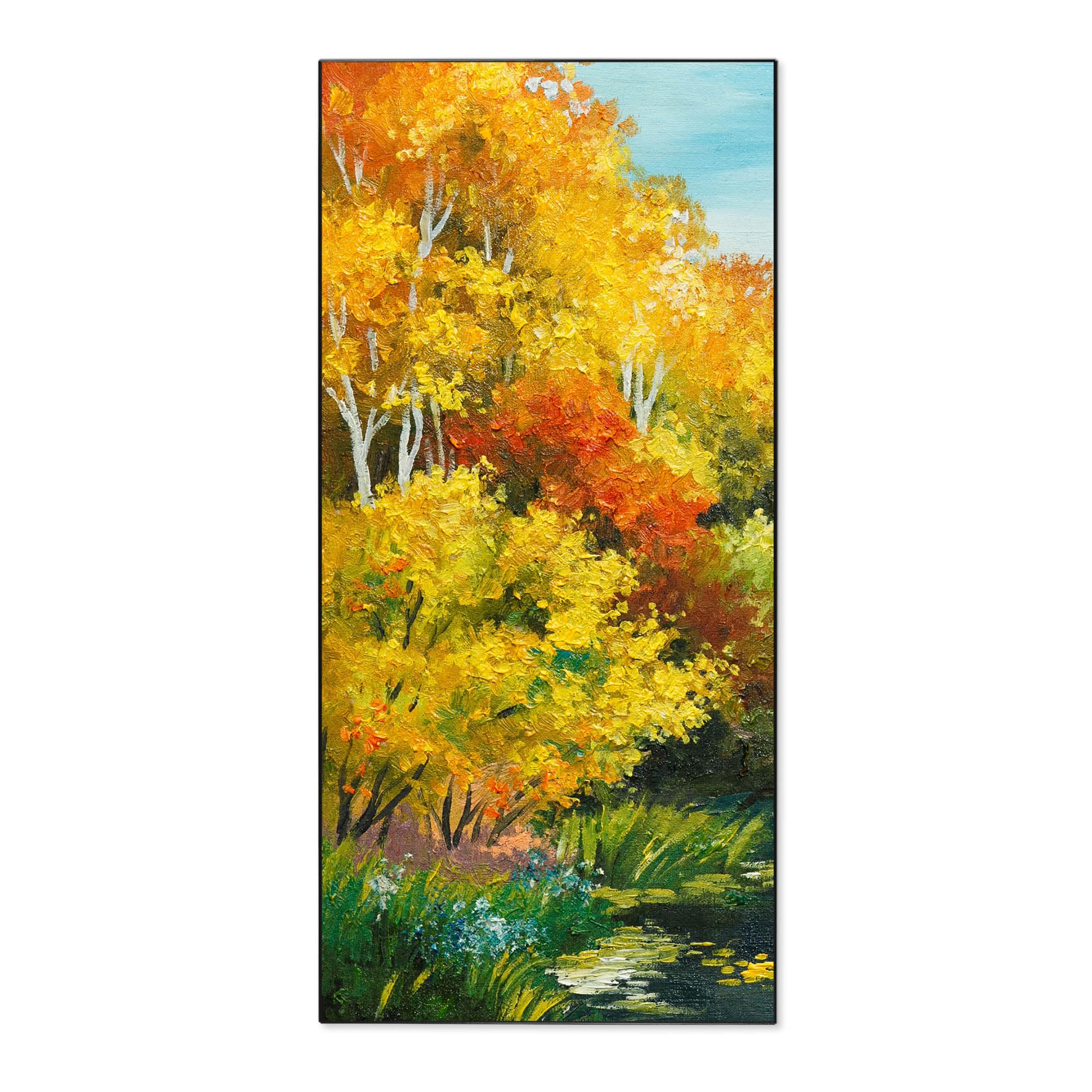 Banjado Magnettafel 37x78cm Magnetpinnwand Kanal im Herbst
