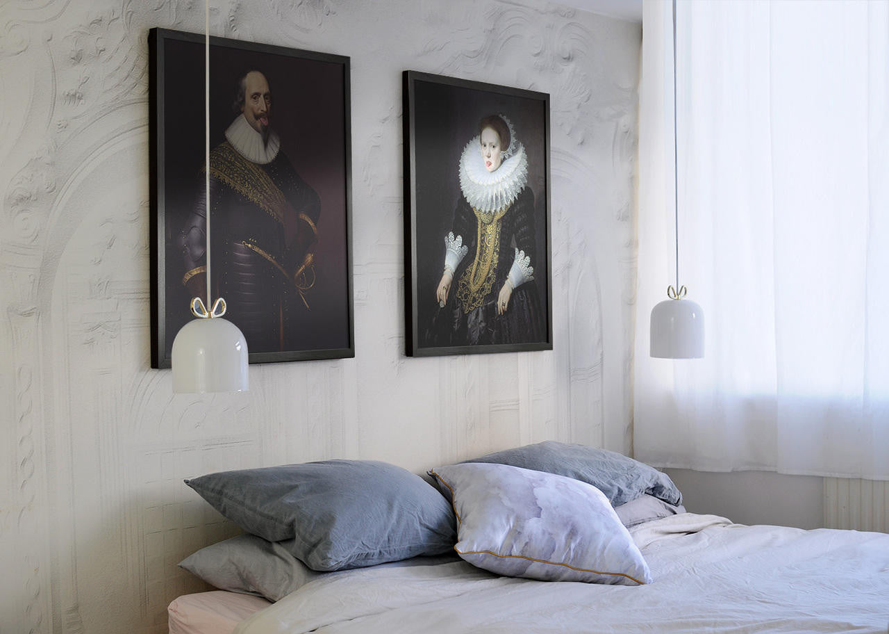 Mineheart Wall Art Lady with Tongue out 1 Leinwandbild Schwarz 30x41cm