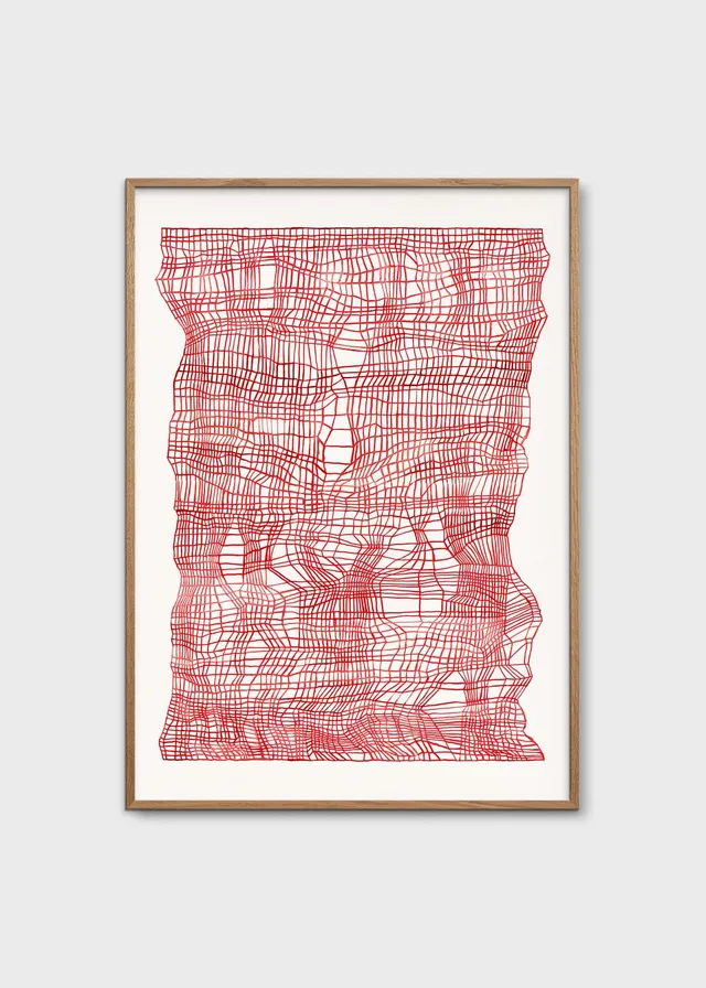 The Poster Club Timeline Red Kunstdruck 30x40 cm Rot