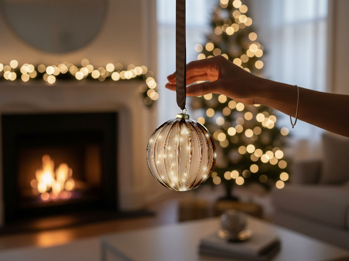 LS-LebenStil Möbel & Wohnen Kampen Lichtkugel 14 cm 30 LED