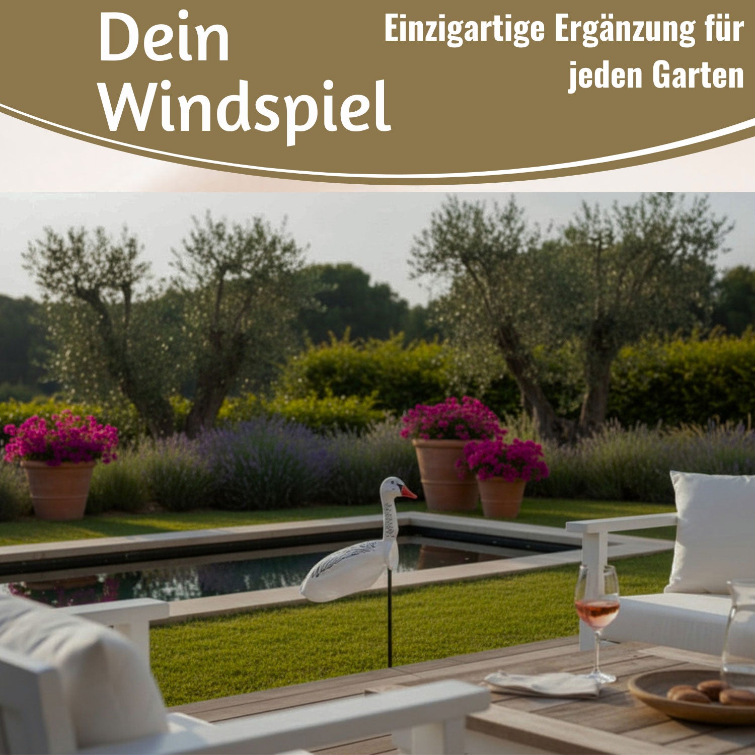 LS-LebenStil Garten & Camping Windgans Gertrude 70 cm