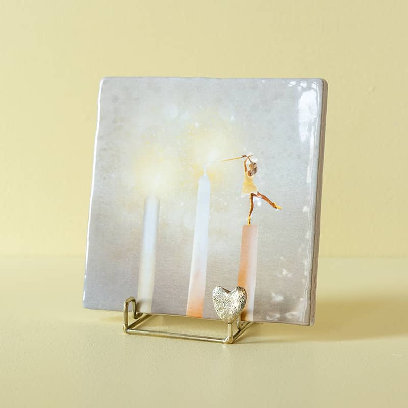 Storytiles Tile Holders Golden Holdie Heart Halter Gold Herz