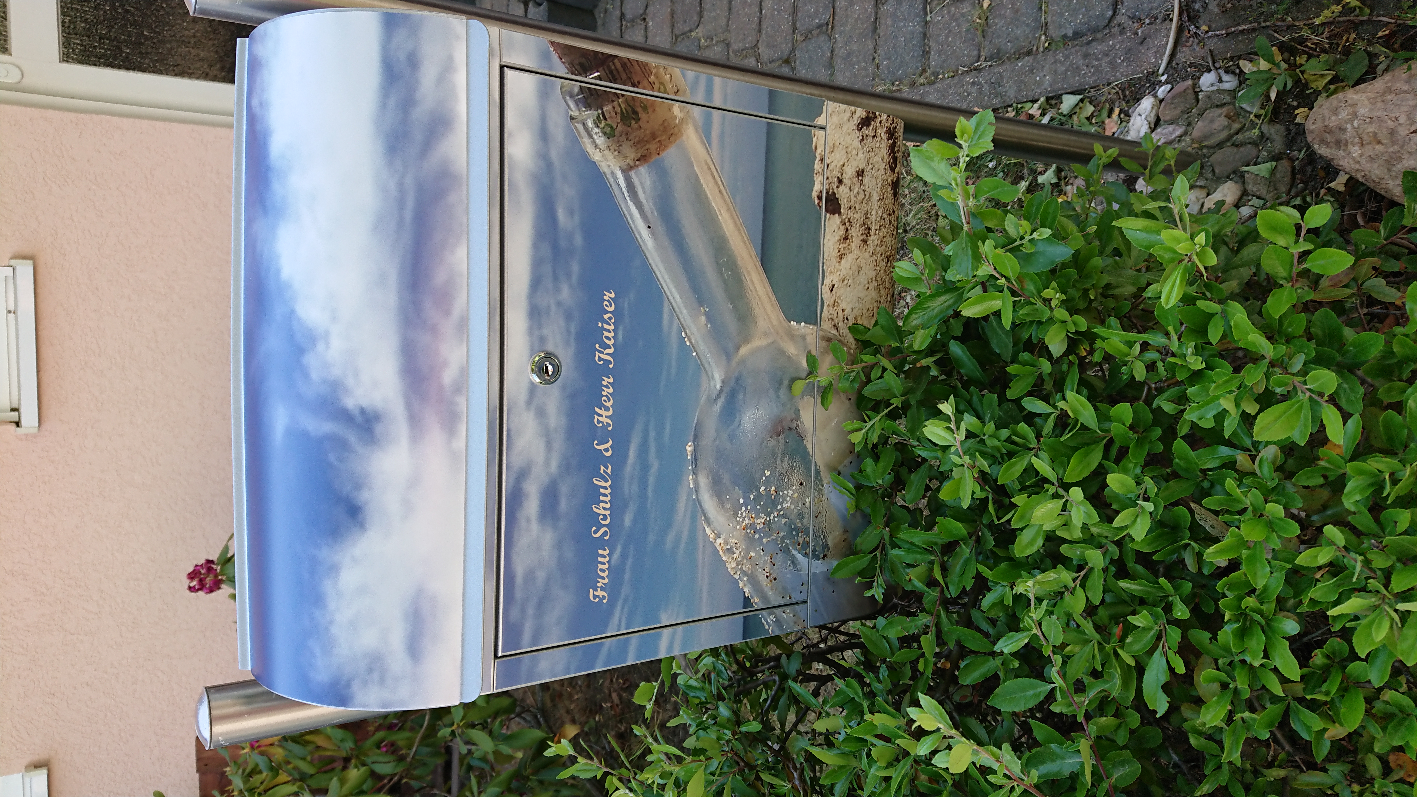 Banjado Briefkasten Fensterpanorama Silber Zeitungsfach A4 Stahl
