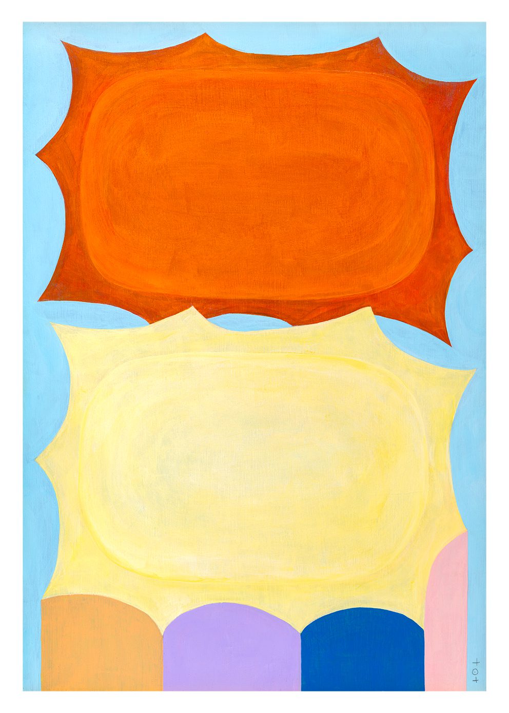 The Poster Club Sun Stump Poster 50x70 cm blau rot gelb