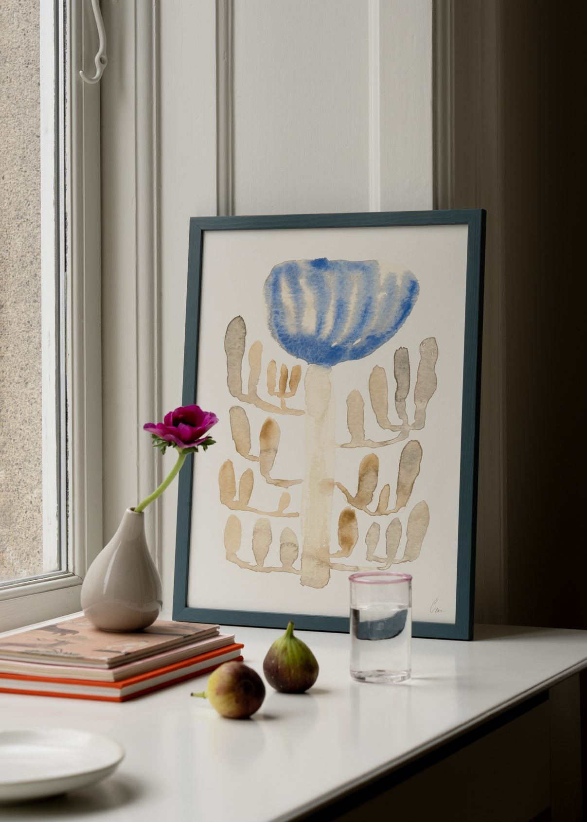 The Poster Club Oktober Kunstdruck Poster 30x40 cm blau