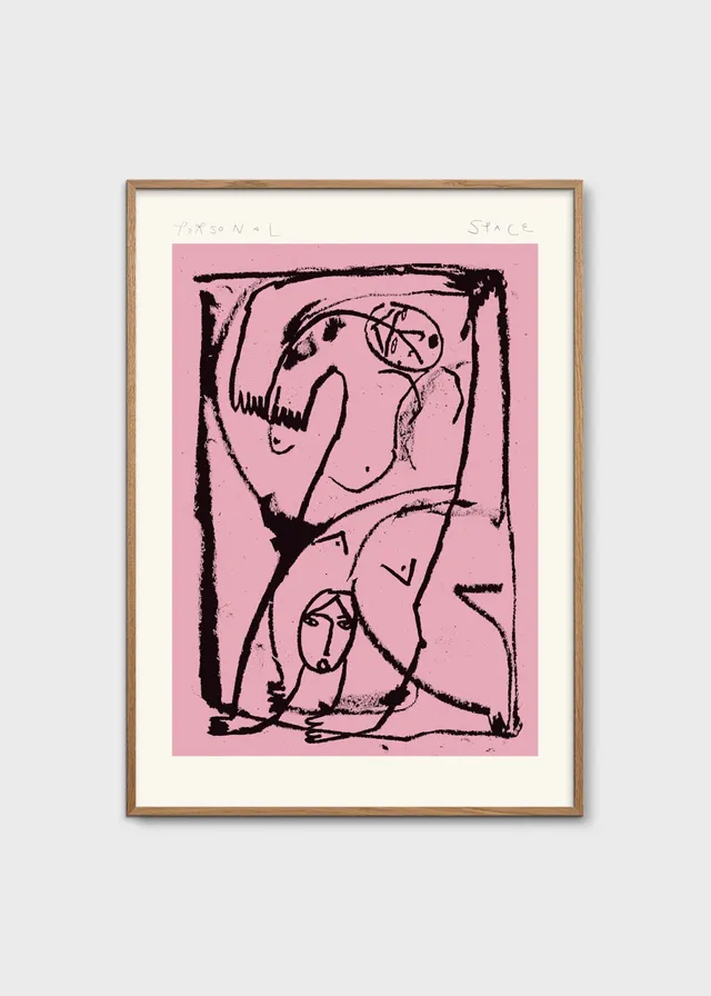 The Poster Club Personal Space Kunstdruck 30x40 cm rosa