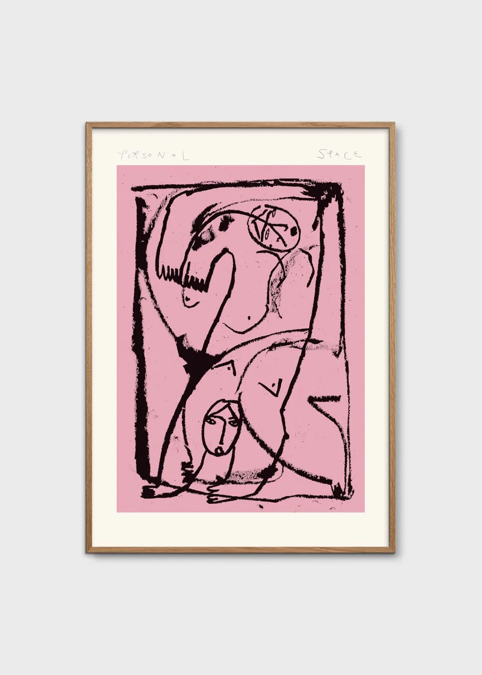 The Poster Club Personal Space Kunstdruck 30x40 cm rosa