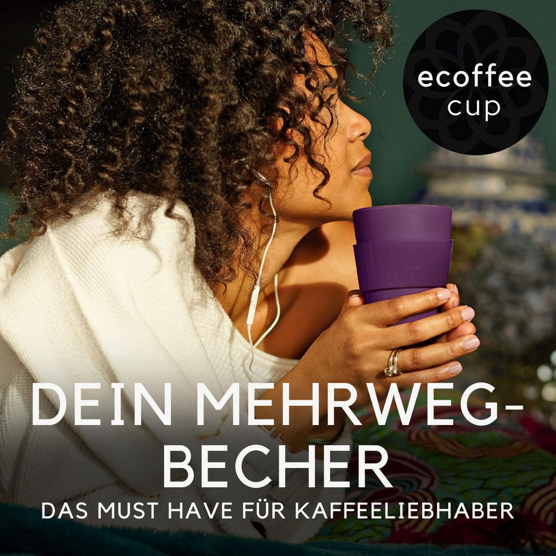 LS-LebenStil Küche & Haushalt Ecoffee Cup 400ml Basket Case Becher