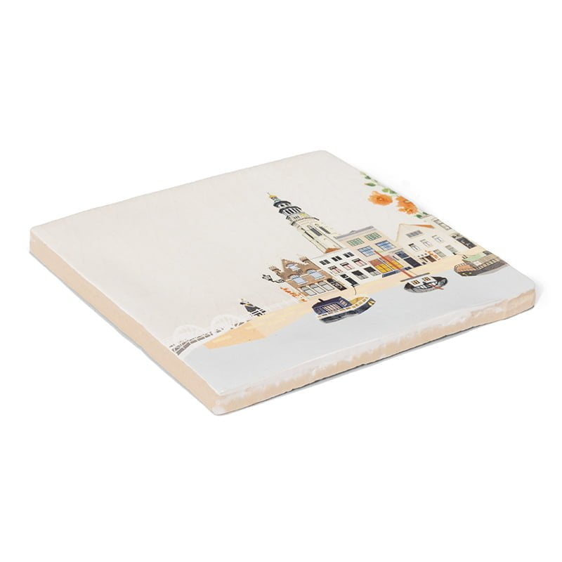 Storytiles Delft Blue Moois uit Middelburg Wandfliese 10x10 cm Rosen