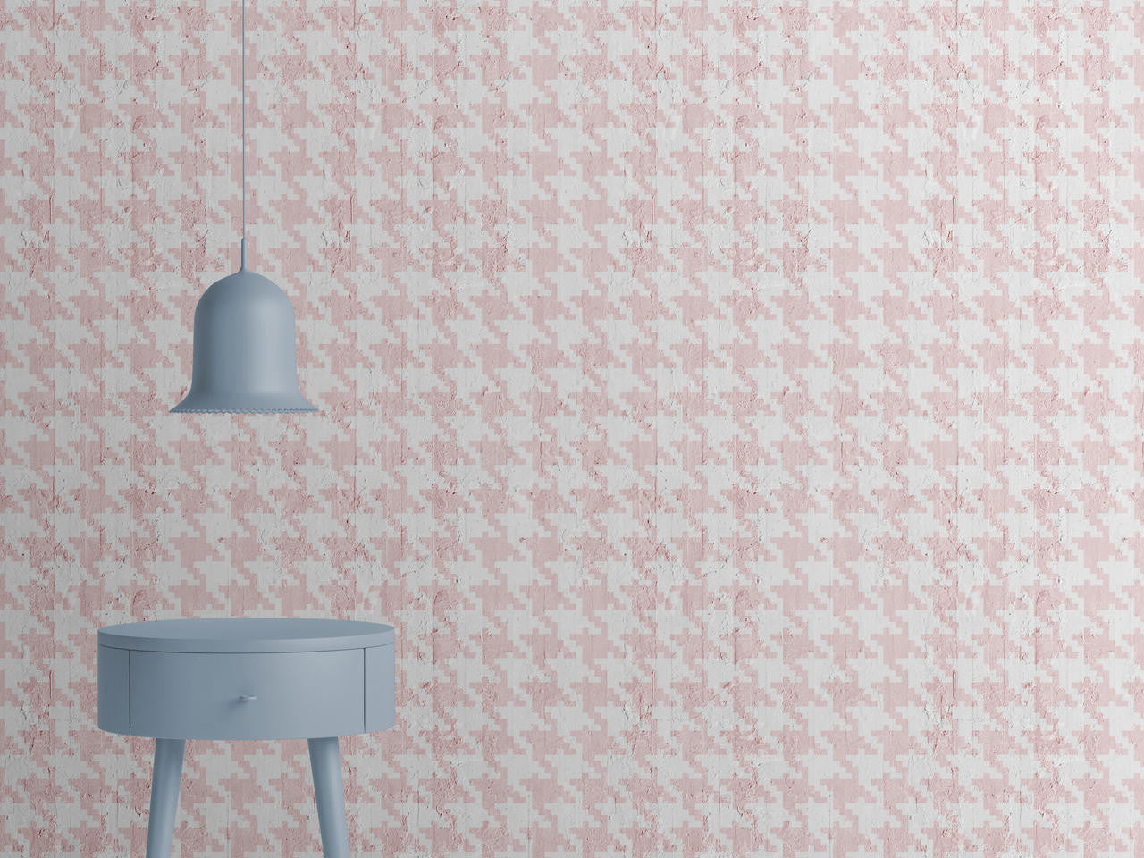 Mineheart Wallpaper Pink Pied De Poule Tapete Hahnentritt