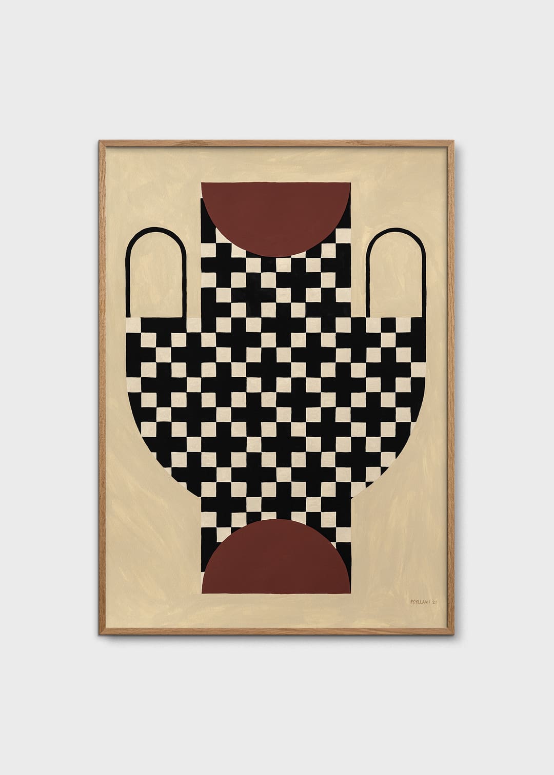 The Poster Club Art Prints Vase With Cross Pattern Poster 30x40