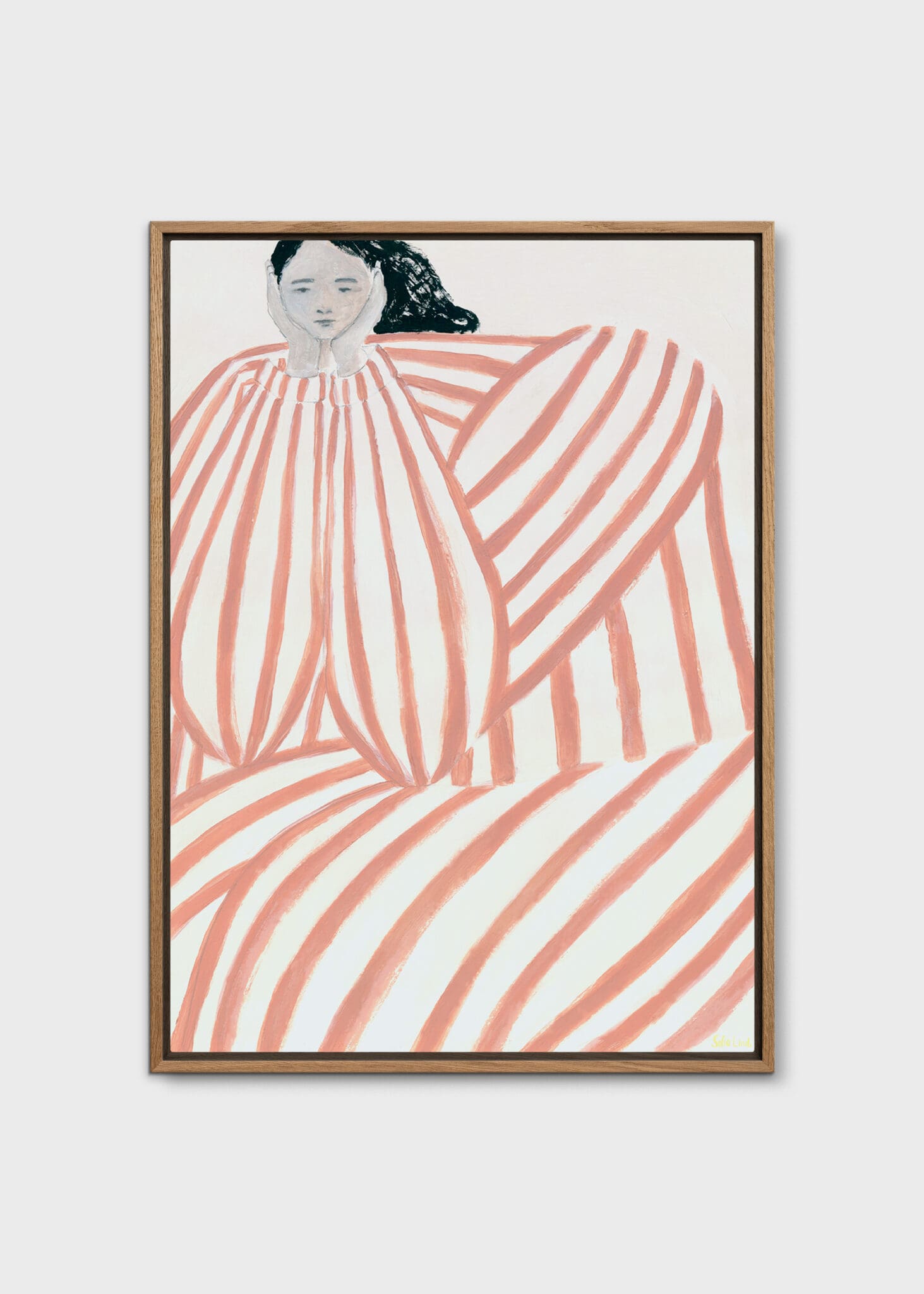 The Poster Club Still Waiting Leinwand 50x70 cm Beige