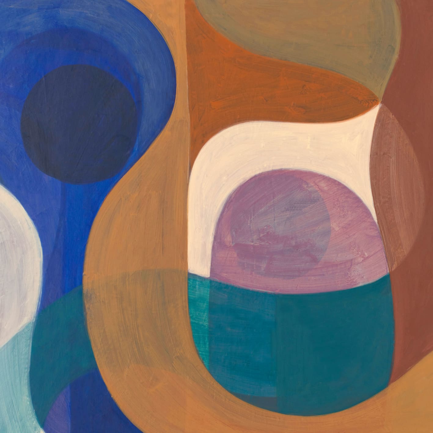 The Poster Club Art Prints Rise Leinwandbild 50x50 cm blau
