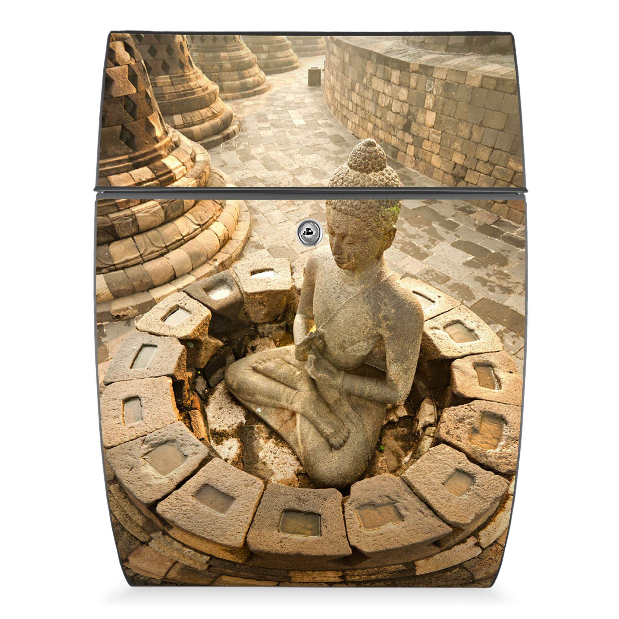 Banjado Riviera Briefkasten Anthrazit Sitzender Buddha A4