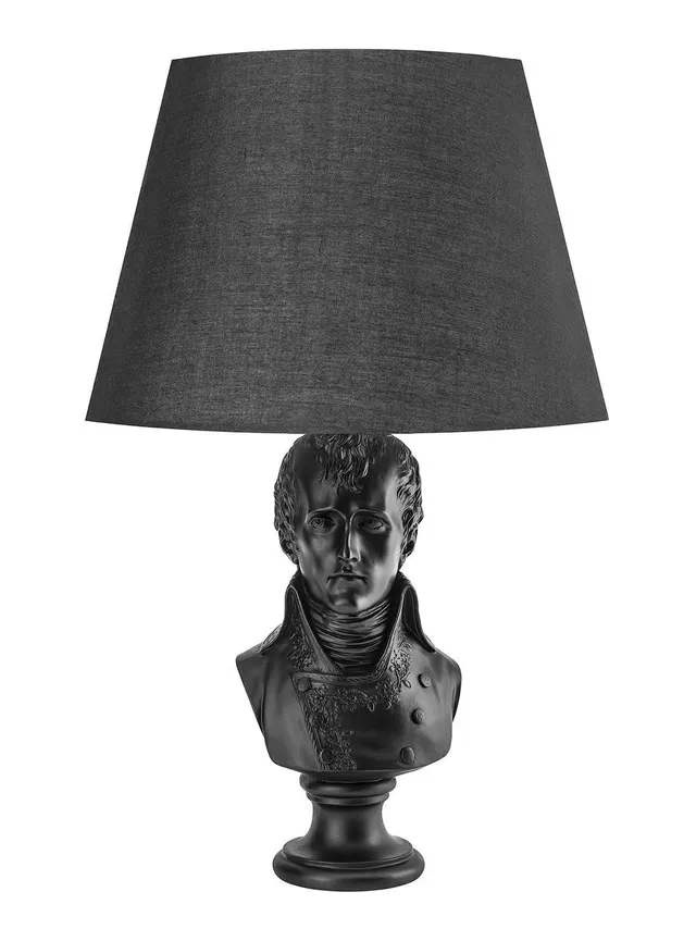 Mineheart Lighting Black Waterloo Tischlampe Schwarz Rosa 44cm