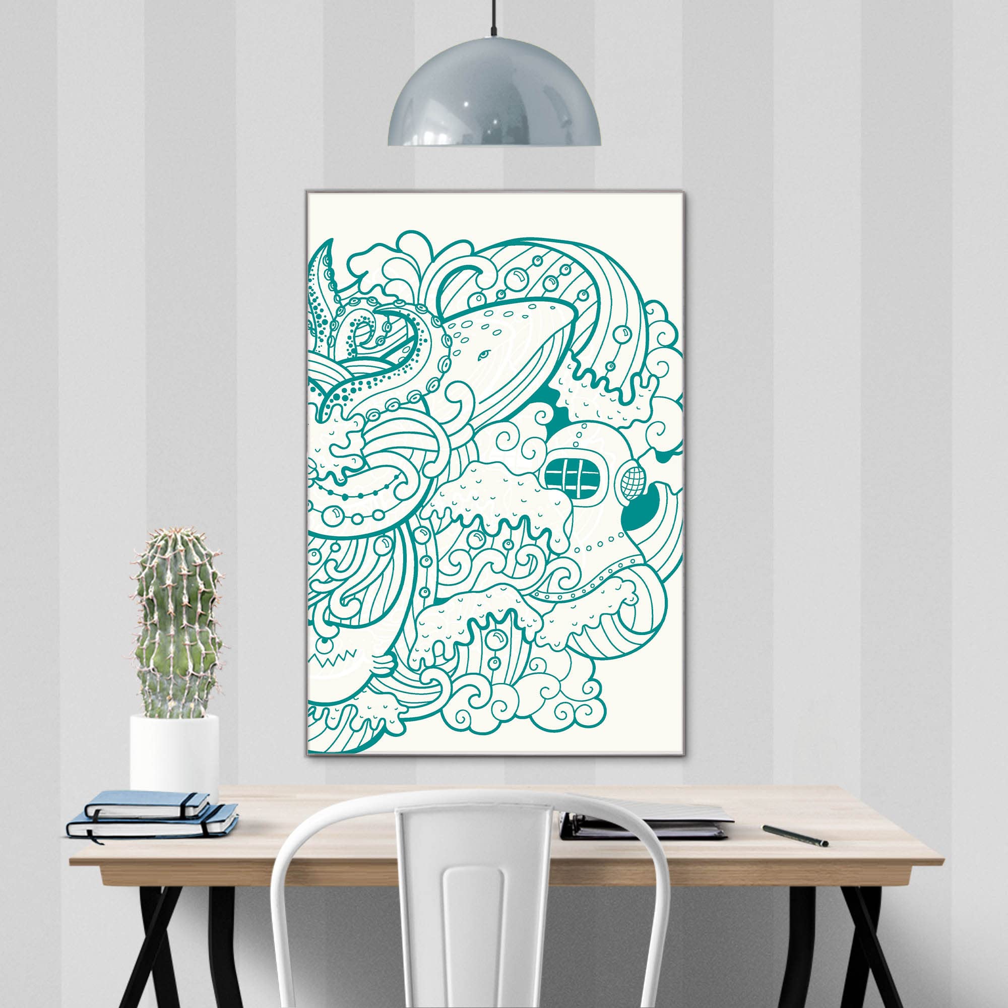 Banjado Magnettafel Tiefsee Magnetboard 60x40 cm beschreibbar