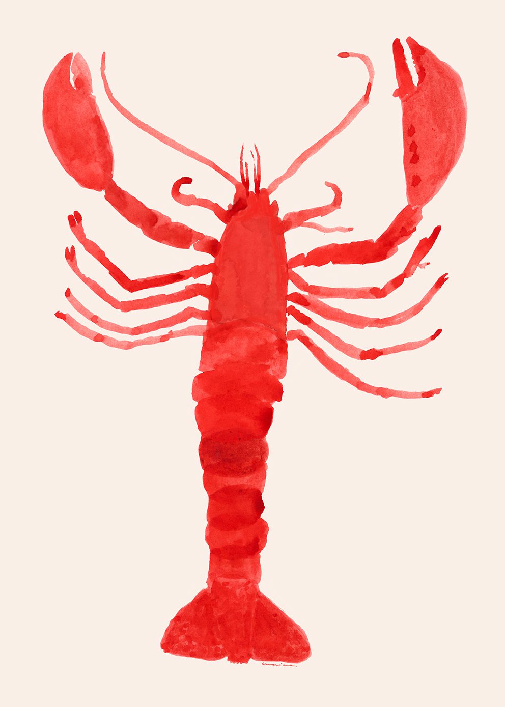 The Poster Club Art Prints Langosta Poster 30x40 cm rot