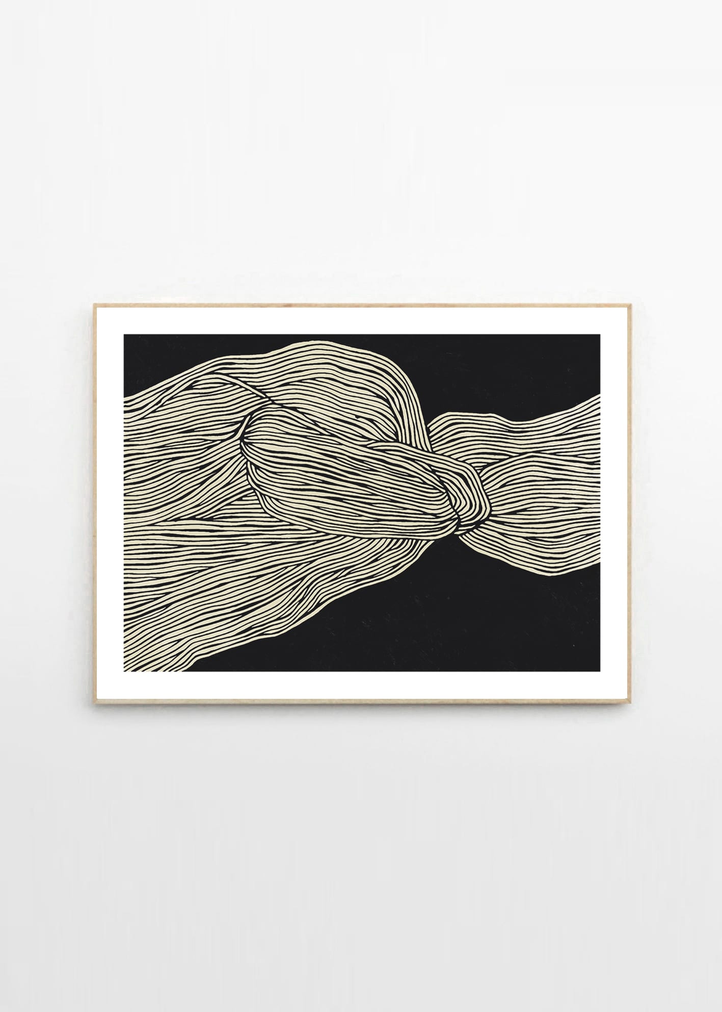The Poster Club Art Prints The Line No 12 Poster A4 beige