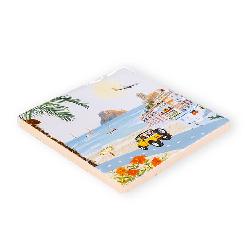 Storytiles Delft Blue Idyllisch Ibiza Fliese 10x10 cm Meer