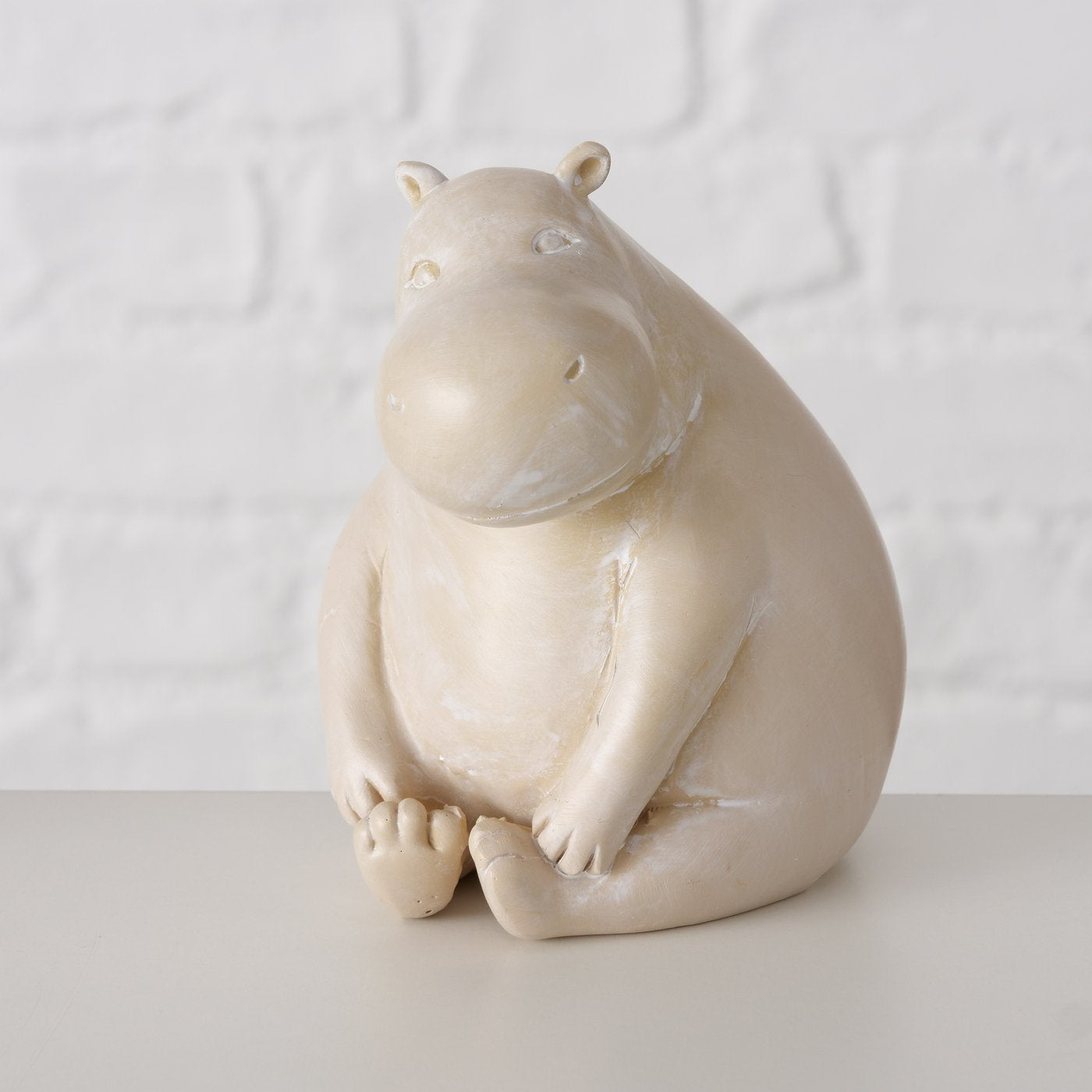 LS-LebenStil Möbel & Wohnen Yoga Hippo Deko-Figur Set 3x 12cm