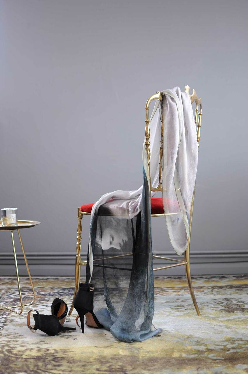 Mineheart Fashion Fabrics Seidenschal 70x170 cm Grau