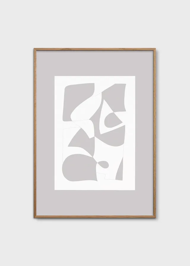 The Poster Club Object Blanc No. 28 Wandbild 30x40 cm grau