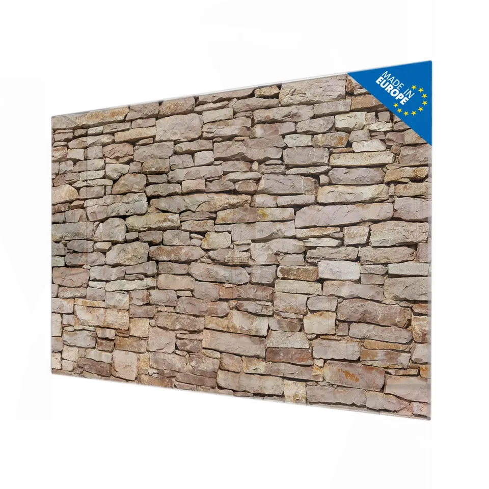 Banjado Magnettafel Stadtmauer Steinlook Magnetboard 120x80 cm