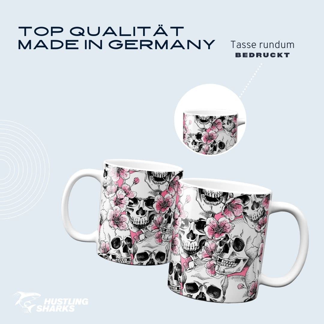 Hustling Sharks Wandbilder Pink Skulls Tasse 330 ml Keramik Pink