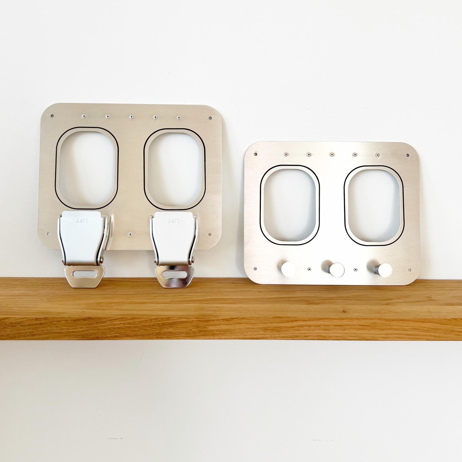 aircraftwindows Key Holder 2er Schlüsselbrett Alu Gurtschnalle Standard