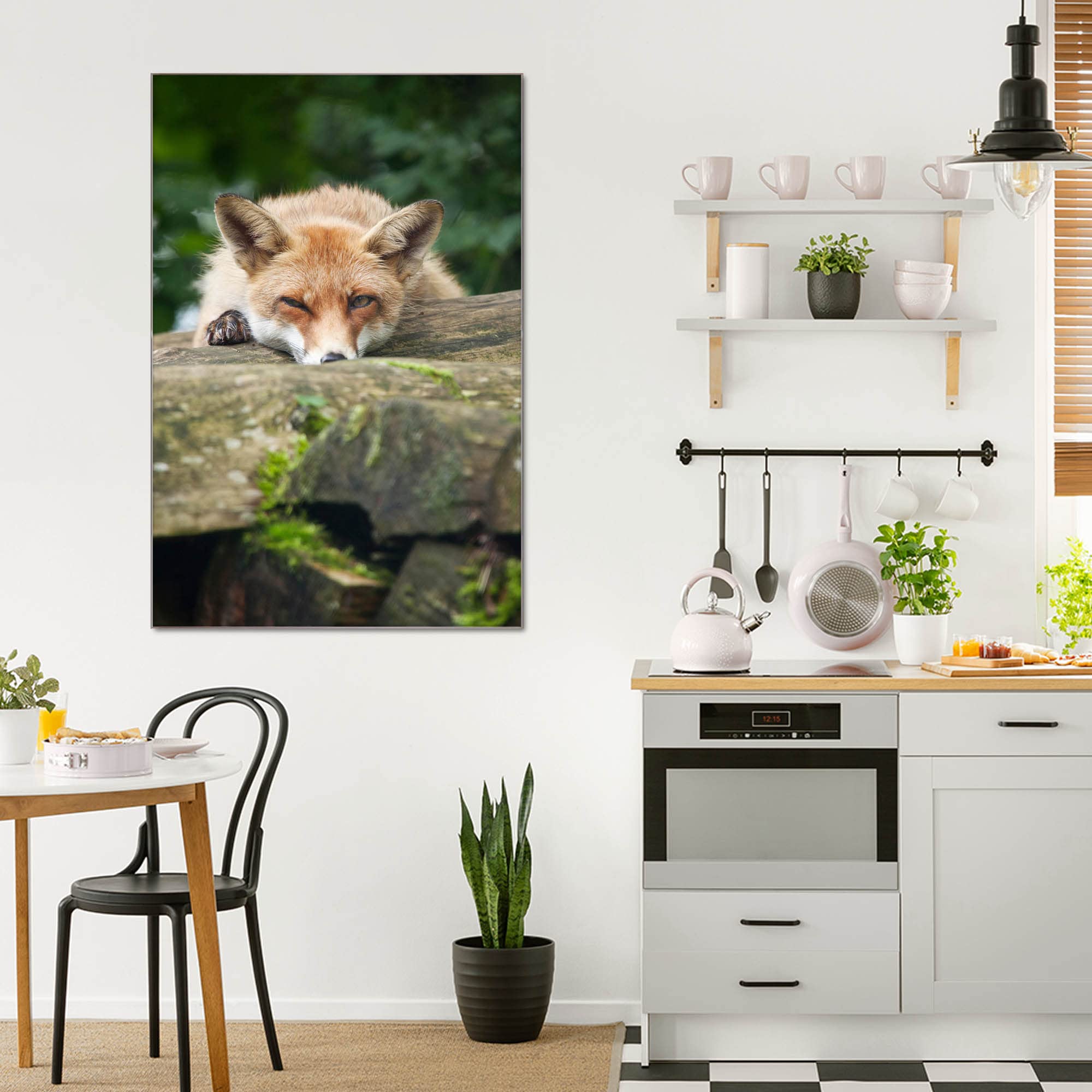 Banjado Magnettafel Fuchs Relax Magnetwand 60x40 cm Glas