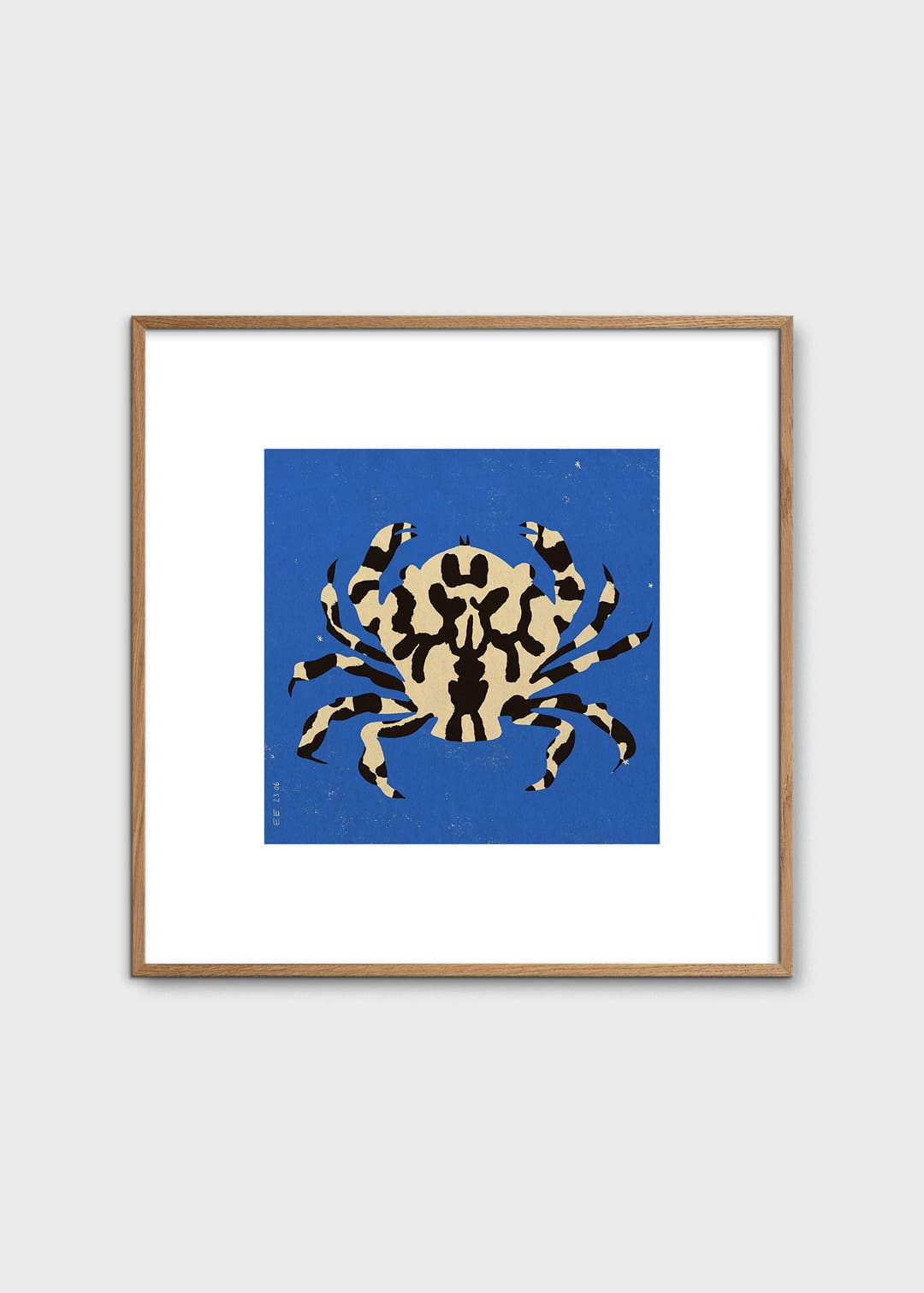The Poster Club Calico Crab Poster 50x50 cm Krabbe blau