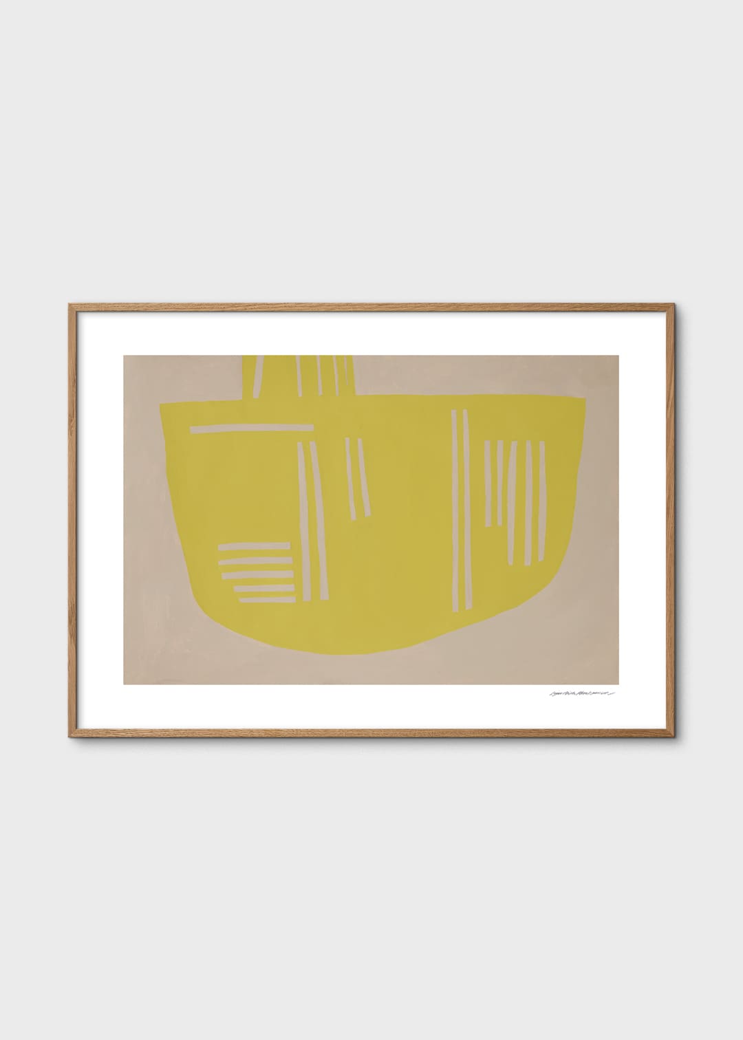 The Poster Club Floating Kunstdruck 30x40 cm Beige Gelb