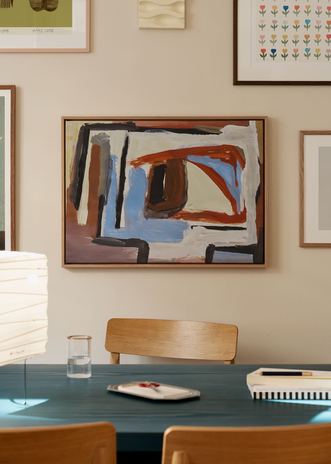The Poster Club View Leinwand 50x70 cm beige Eiche