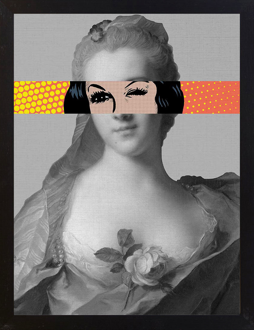 Mineheart Wall Art Pop Portrait Gentildonna Poster Gelb Orange