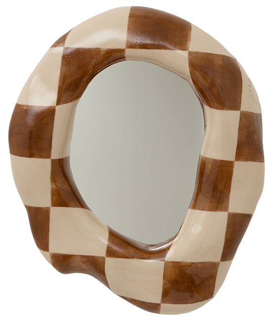 The Poster Club Wall Objects Mirror No.01 Spiegel 25x20 cm Braun