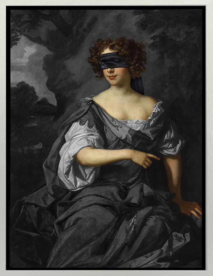 Mineheart Wall Art Blindfold 1 Leinwandbild Porträt 30 x 41 cm