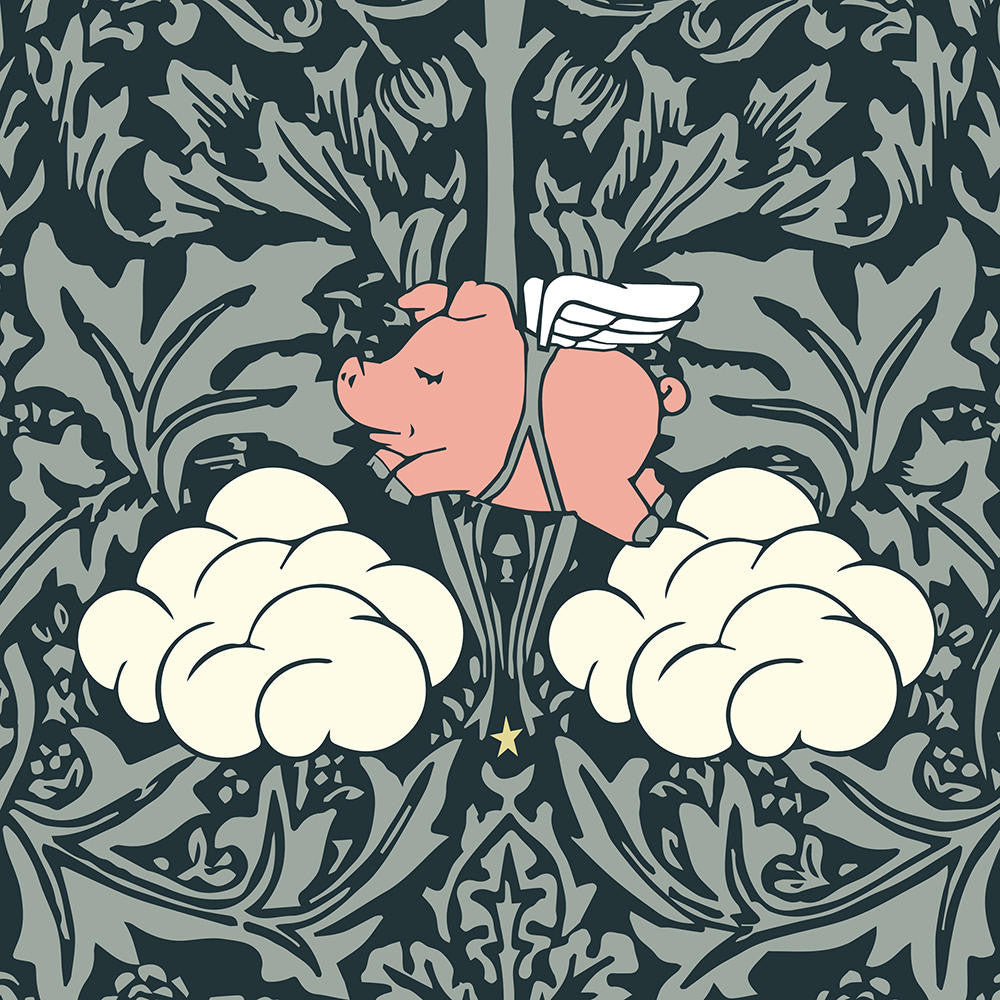Mineheart Morris Dream Tapete Dunkelgrün Floral