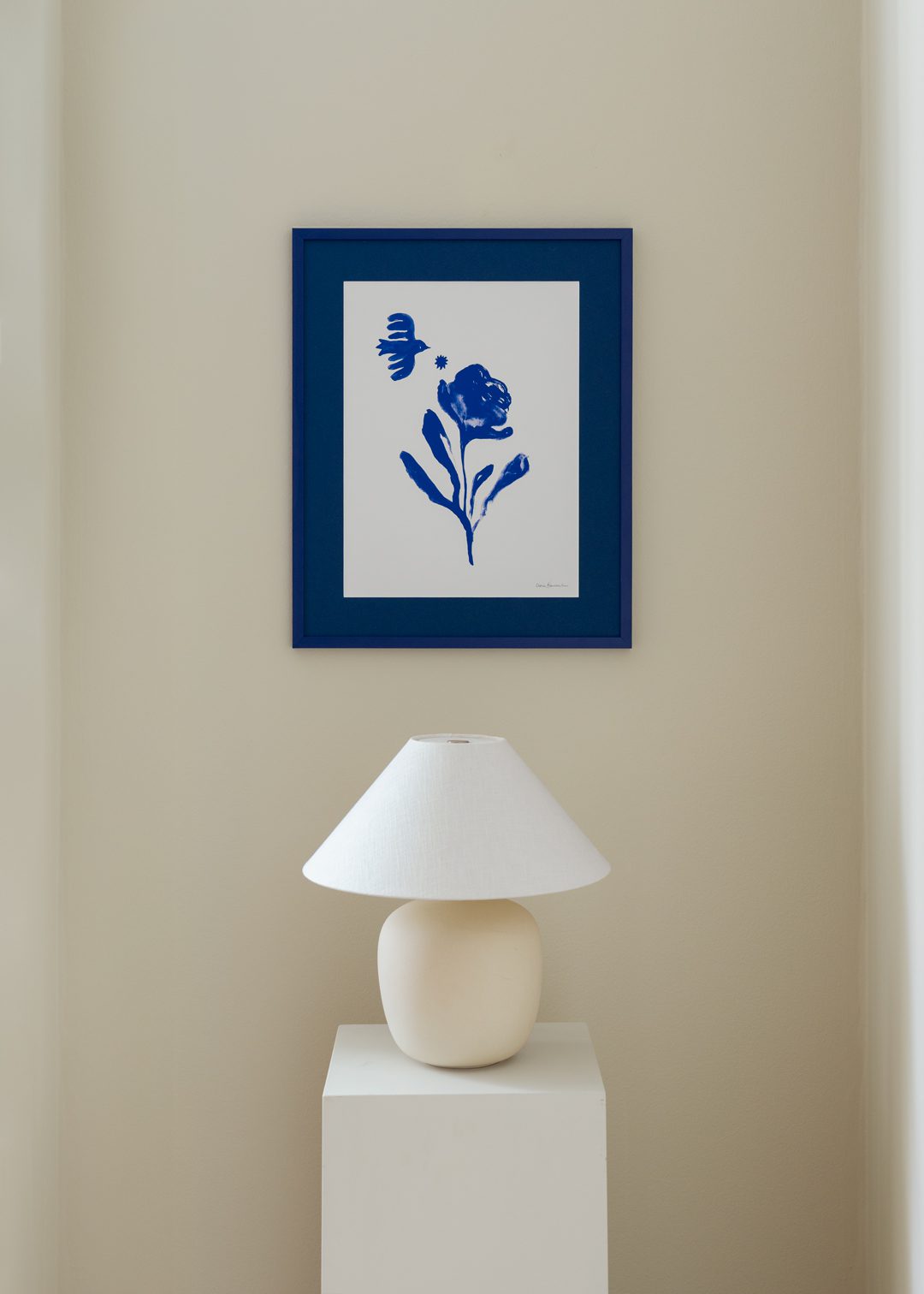 The Poster Club Art Prints Newborn Rose Poster 30x40 cm blau
