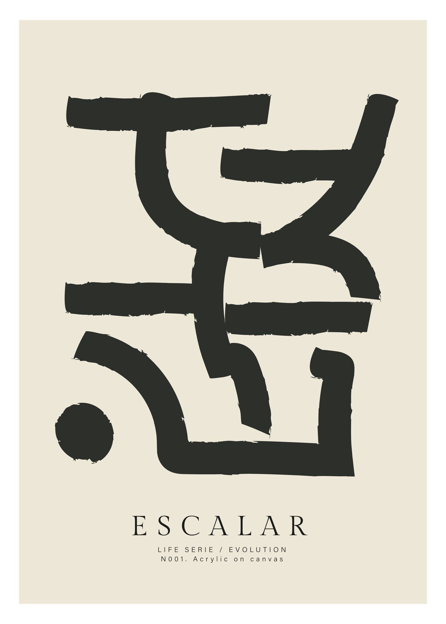 The Poster Club Escalar Poster A4 beige schwarz