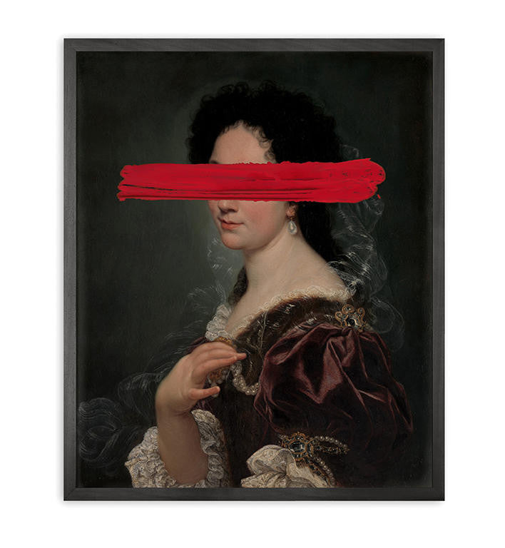 Mineheart Wall Art Red Mark Leinwandbild Porträt 30 x 41 cm