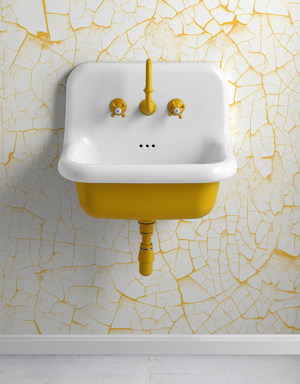 Mineheart Wallpaper Scratch Y Tapete gelb 52cm x 10m