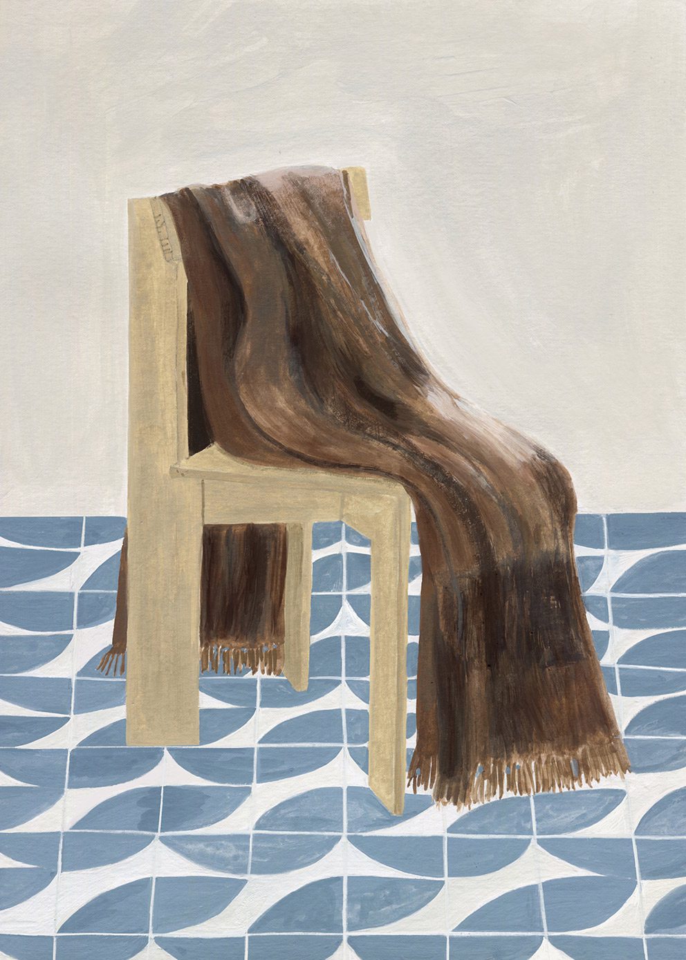 The Poster Club Art Prints Chair with Blanket Kunstdruck 30x40
