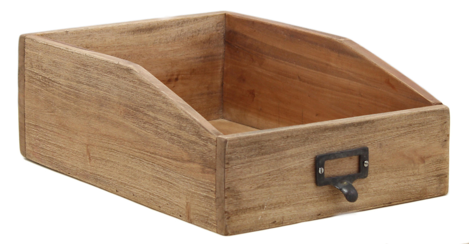 LS-LebenStil Napoli Apotheker Schublade Holz 33cm Braun