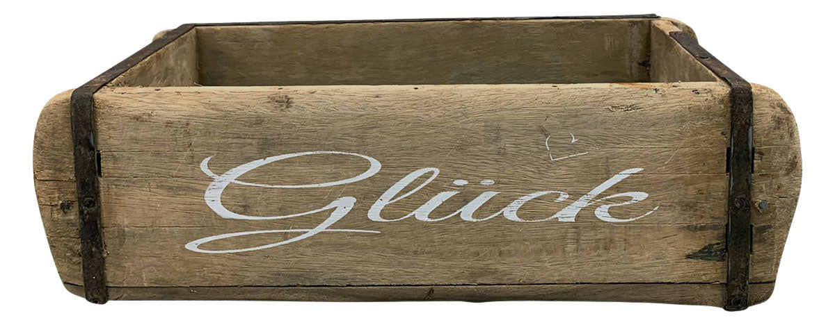 LS-LebenStil Holz Ziegelform Unika Herz Braun 31x15cm