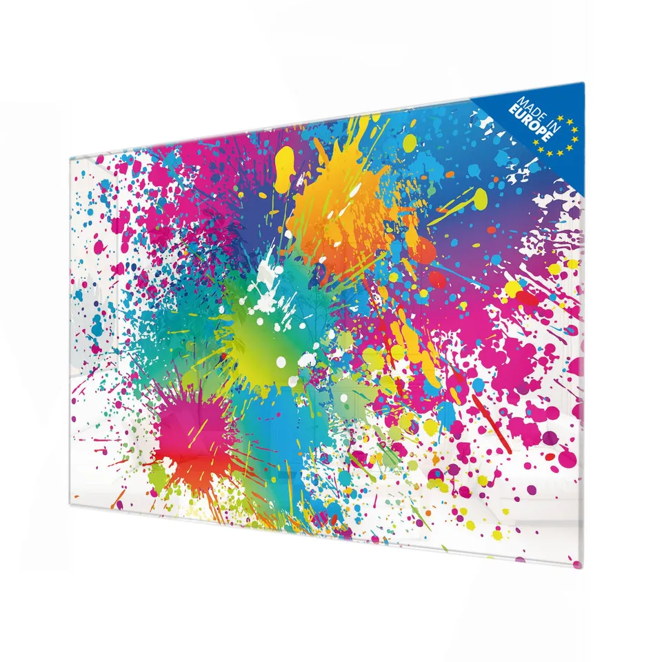 Banjado Magnettafel Farbspritzer Glasboard 120x80 cm Abstrakt