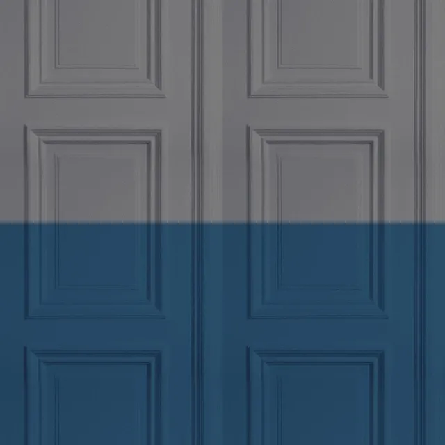 Mineheart Wallpaper Grey Marine Panelling Tapete Grau Blau Paneeloptik