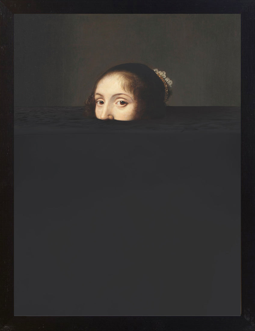 Mineheart Submerged 6 Black Lady Wandbild 30x41cm schwarz