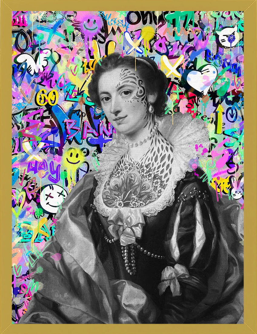 Mineheart Pop Graffiti Maria Wandbild 30x41cm Pop-Art