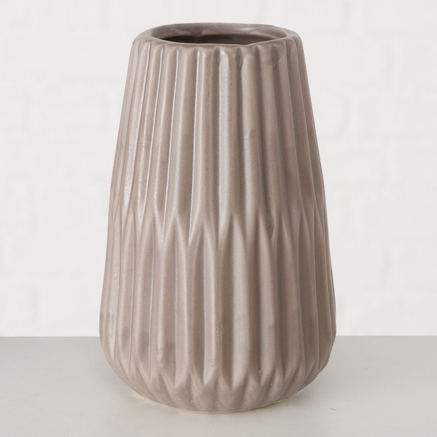 LS-LebenStil Möbel & Wohnen Oslo 2er Set Tisch-Vase Creme 18cm
